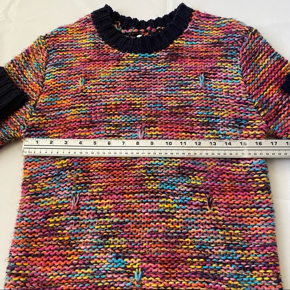 Molly Bracken multicolored crew neck knit jumper sweater women’s small/medium - Picture 5 of 12